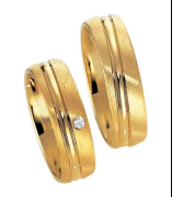 Poro�ni prstan 027 - rumeno zlato 585 - brilijanti ali  cirkoni