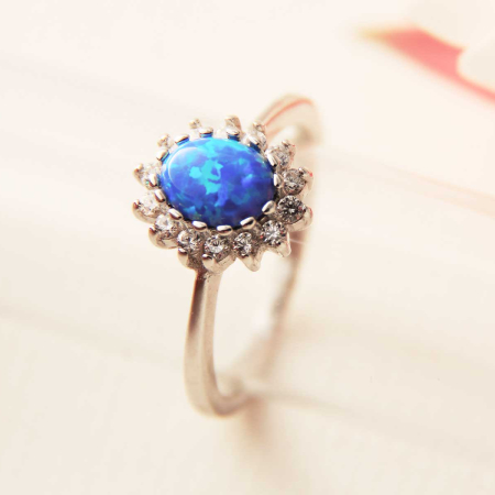 Prstan Modri opal