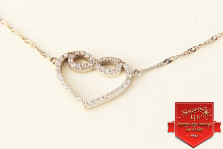 Ogrlica Infinity Heart