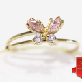 Prstan Pink butterfly