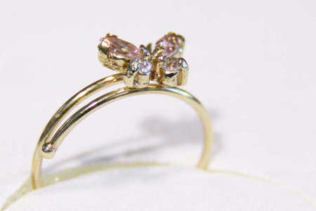 Prstan Pink butterfly