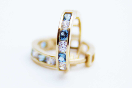 Uhani Cristal blue
