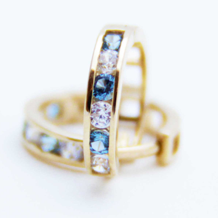Uhani Cristal blue