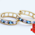 Uhani Cristal blue