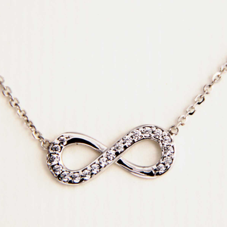 Ogrlica Infinity white